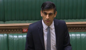 Rishi Sunak announces the budget to the House of Commons on 3 March 2021