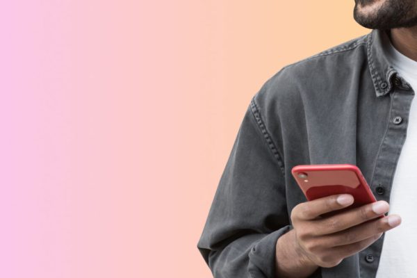 Man using a phone