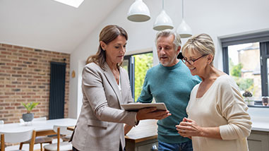 Regions Estates agency agent with clients