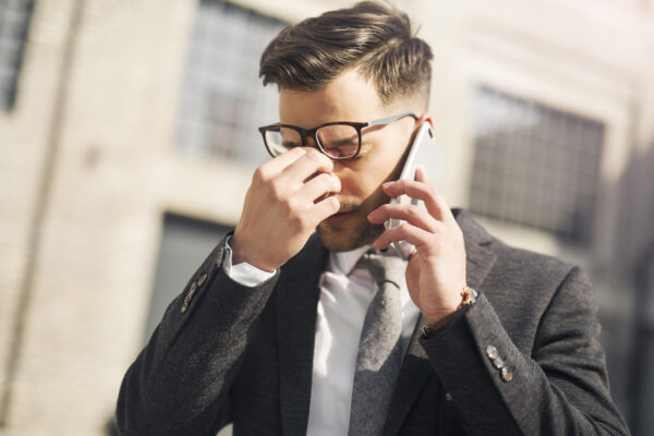 Businessman Getting Bad News