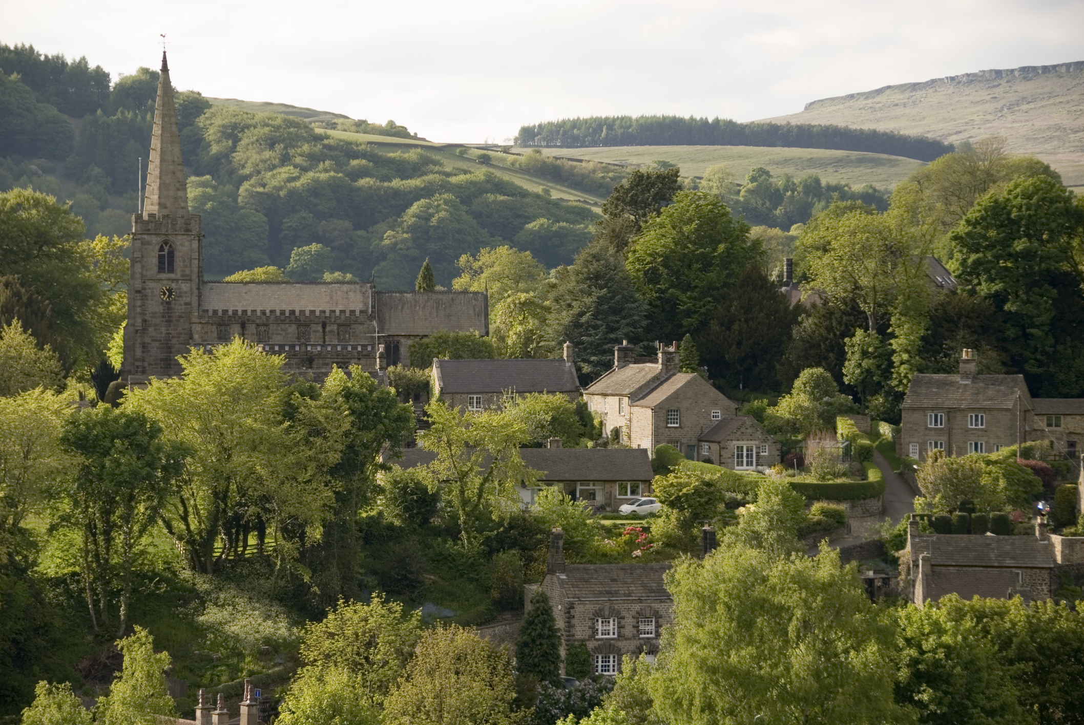 Hathersage village and church